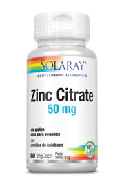Solaray Zinc Citrato 50 Mg 60 Vcaps