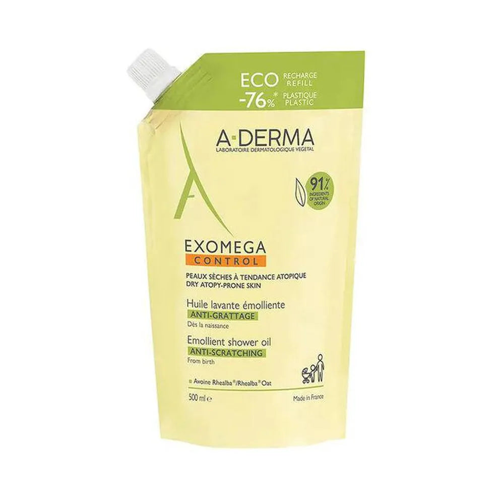 A-Derma Exomega Control Olio Detergente Emolliente Ricarica 500ml