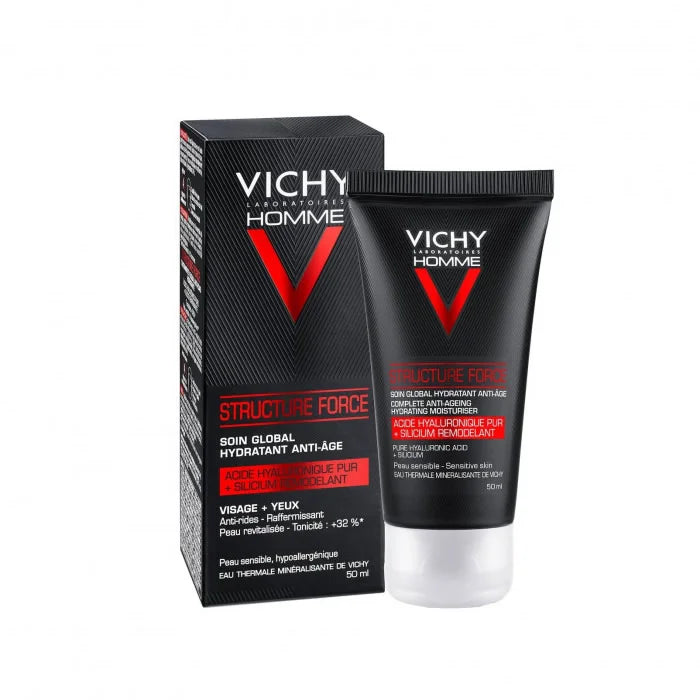 Vichy Homme Structure Force Anti-Aging Hydrating Pelle Sensibile 50ml
