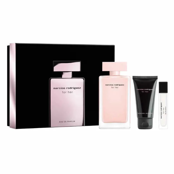 Narciso Rodriguez For Her Eau De Perfume Spray 100ml Set 3 Parti