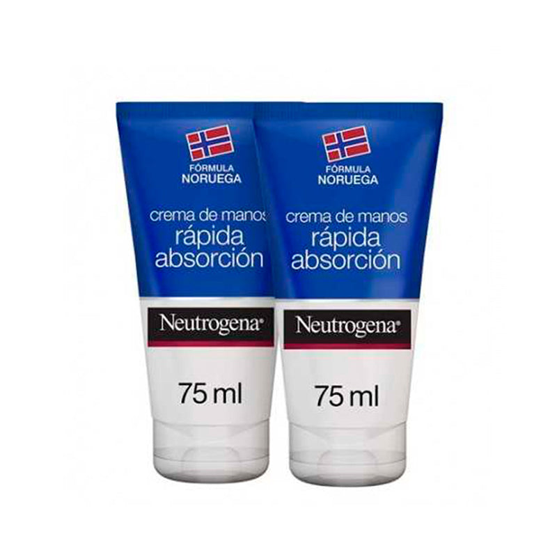 Neutrogena Confezione Doppia Crema Mani Ad Assorbimento Rapido 2x75ml