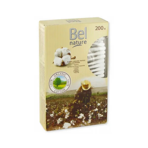 NATURE ECOCERT bastoncillos cartón algodón orgánico 200 pz