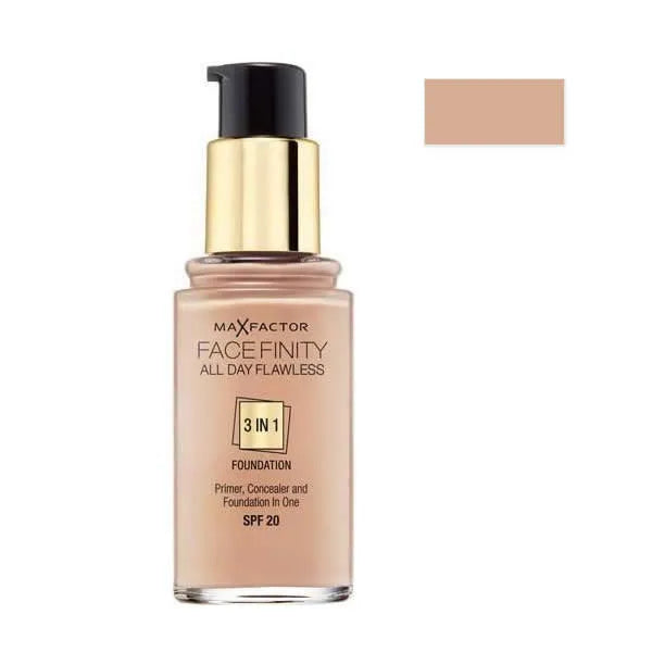 Max Factor Fondotinta Face Finity All Day Flawless 3 In 1 45 Warm Almond
