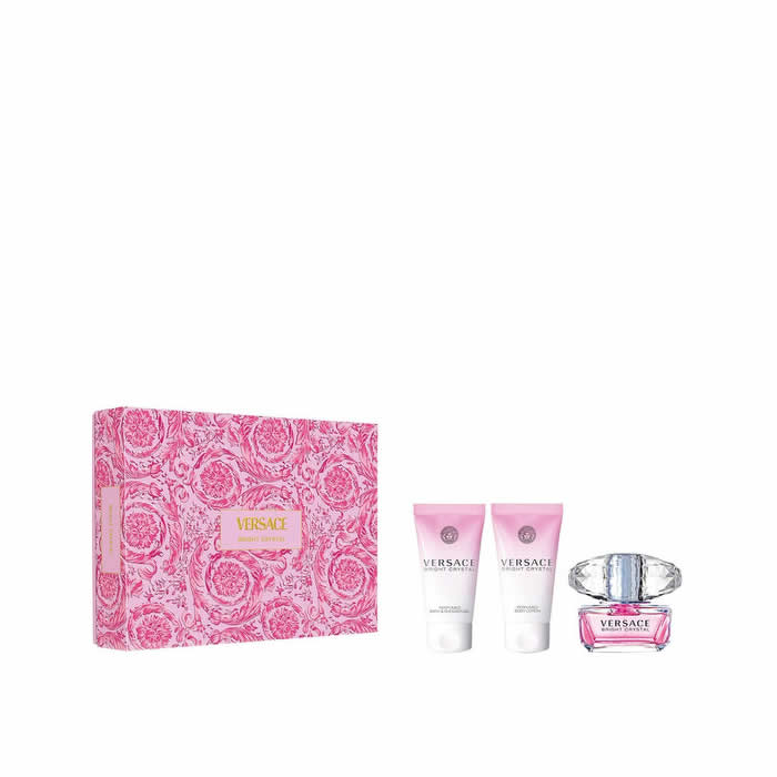 Versace Bright Crystal Eau De Toilette Spray 50ml Set 3 Parti