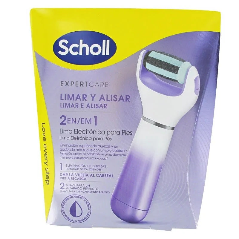 Scholl Velvet Smooth Elettronica Di Lima Rosa Con Testa Esfoliante