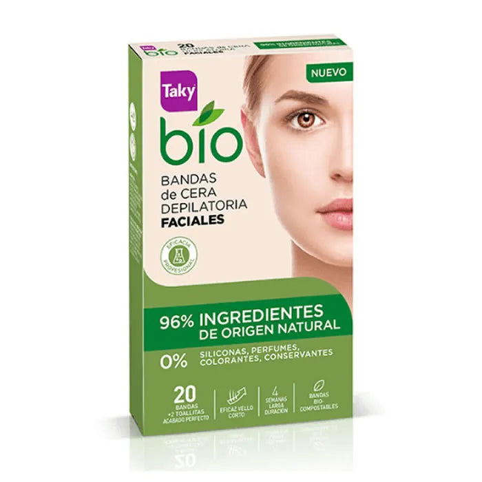 BIO NATURAL 0% depilatory facial wax strips 20 units