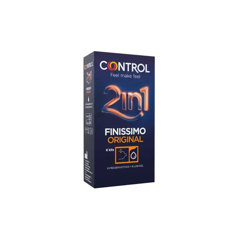 Finissimo Control 2 in 1 Preservativo/Lubrificante 6 Unità