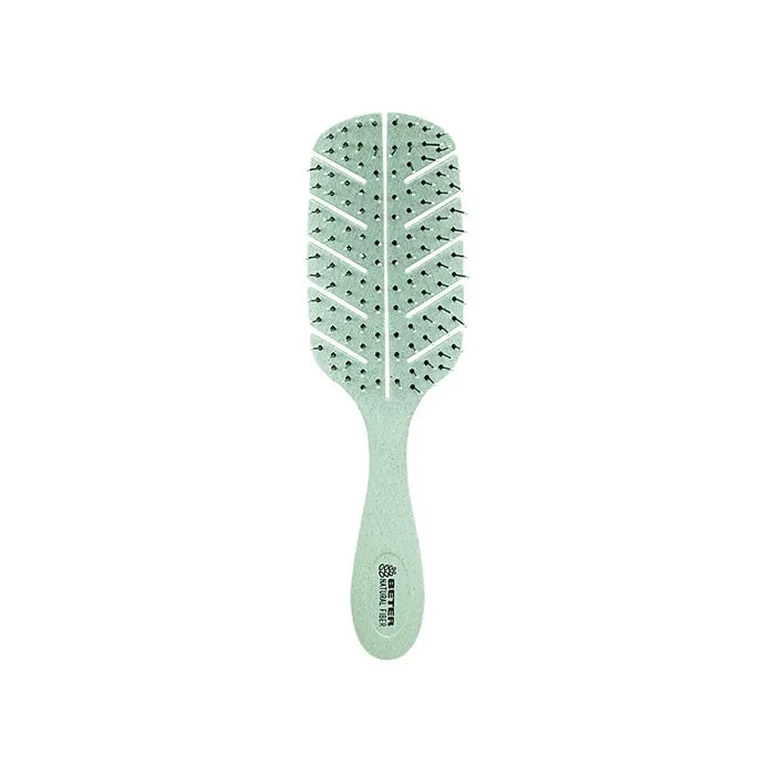DETANGLING natural fiber brush #green 1 u