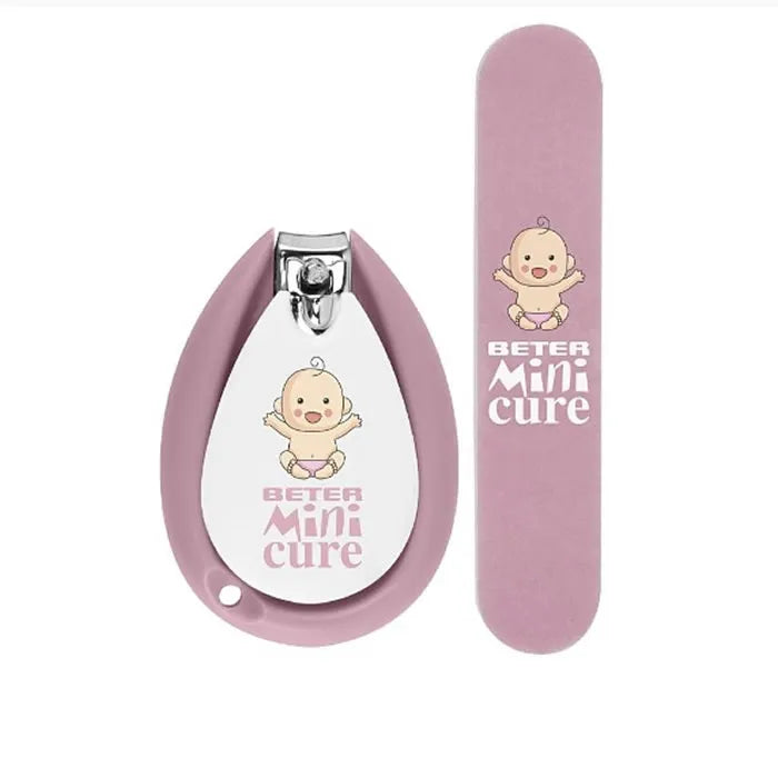 MINI CURE CUIDADO UÑAS BEBÉS ROSA set 2 pz