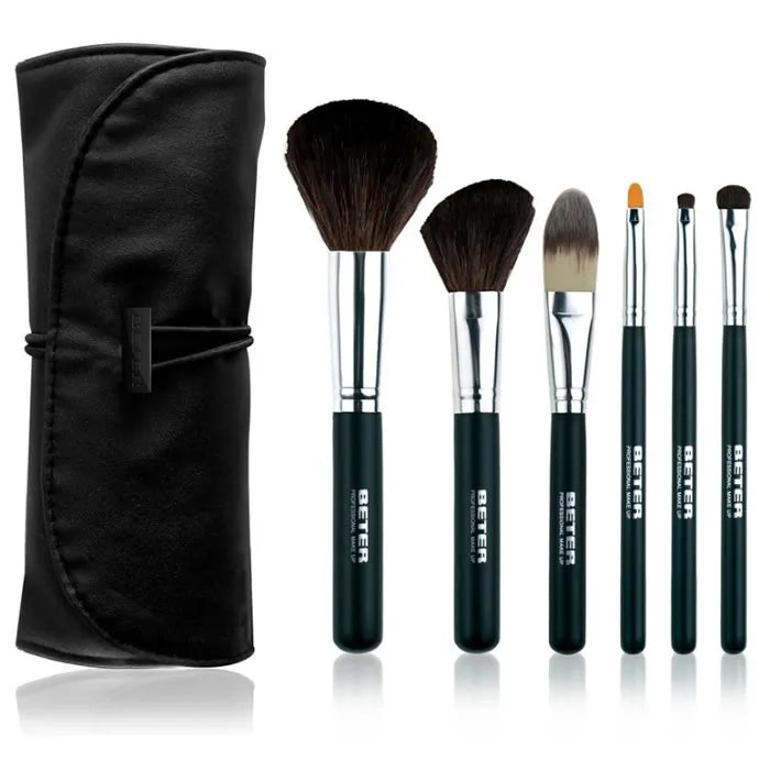 PROFESSIONAL estuche-manta con brochas make up 6 u