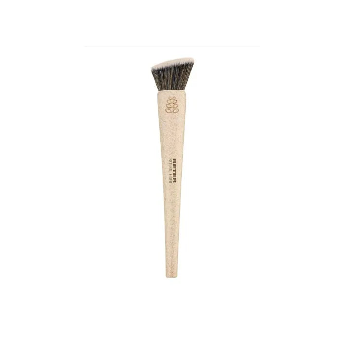 MAKEUP BRUSH flat top kabuki natural fiber #beige 1 u