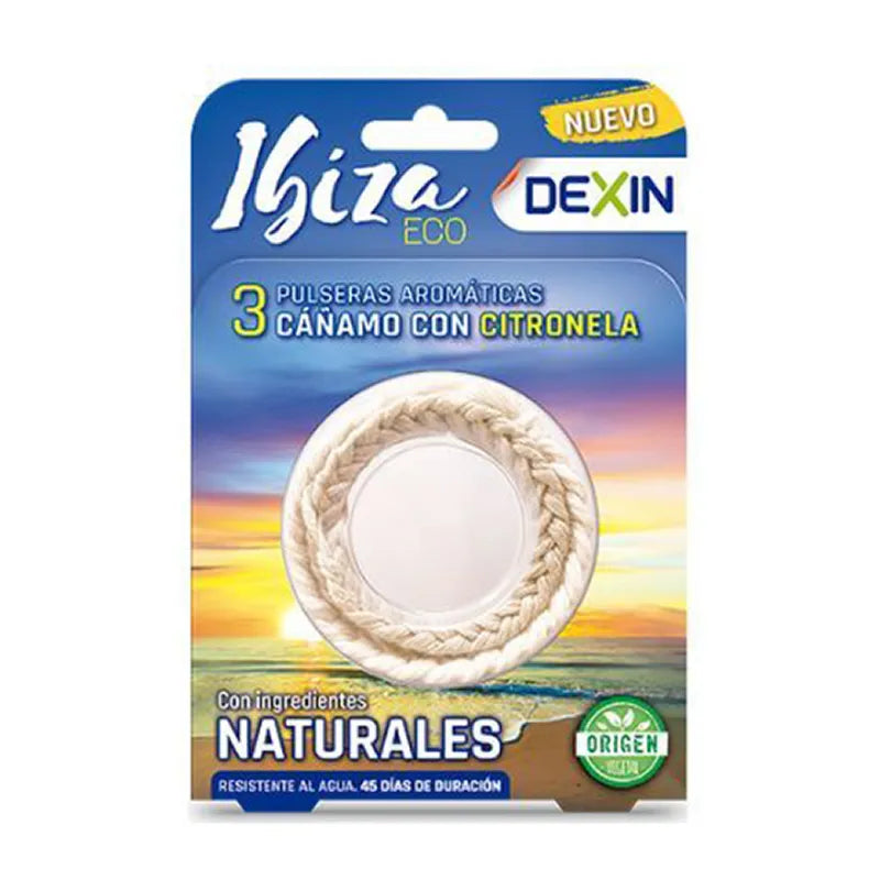 Dexin Braccialetti Antizanzare con Citronella Resistenti all'Acqua Confezione Ibiza 3 Pezzi