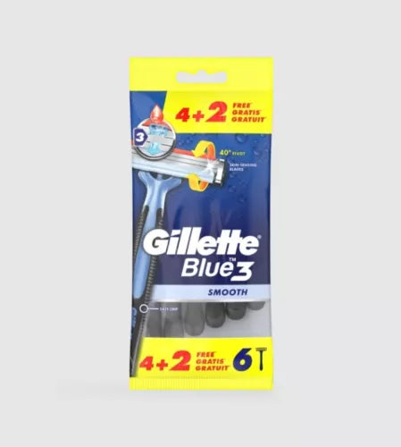 Gillette Blue 3 Cuchilla Afeitar Desechables 6 U