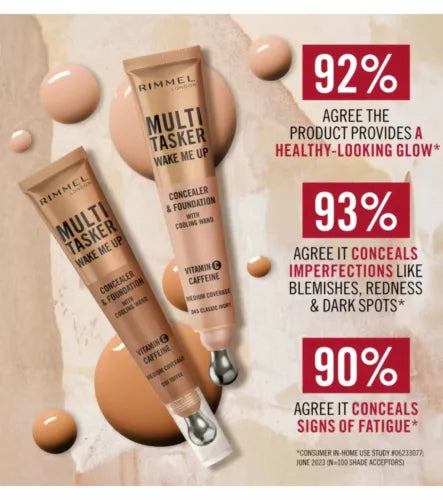 Rimmel London Multitasker Wake Me Up Corrector y Base De Maquillaje Sand 20ml