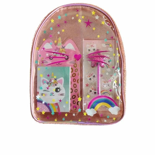 Inca Mochila Transparente Gato Lote 5 Piezas