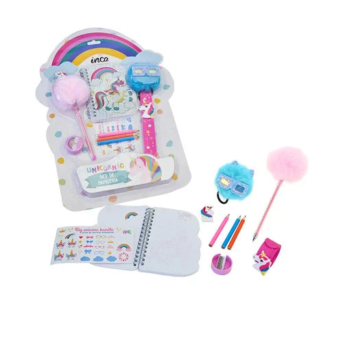 Inca Papelería Unicornio Lote 8 Piezas