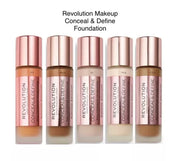 Revolution Make Up Conceal y Define Full Coverage Foundation F9 23ml
