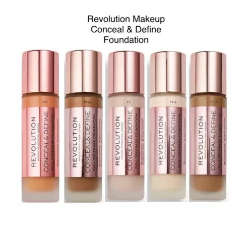 Revolution Make Up Conceal y Define Full Coverage Foundation F9 23ml