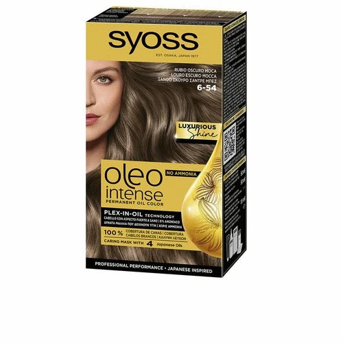 Syoss Oleo Intense Tinte Sin Amoniaco 6-54 Rubio Oscuro Mocca 5 U