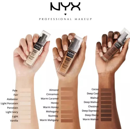 Nyx Can't Stop Won't Stop Full Coverage Foundation Warm Walnut 30ml