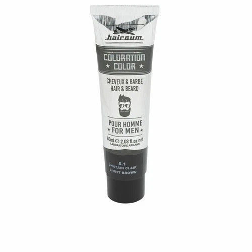 Hairgum Coloration Tinte Para Barba y Cabello 5,1-Castaño Claro 60g