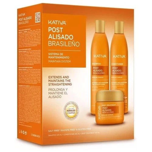 Kativa Profesional Post Alisado Brasileño Lote 3 Piezas