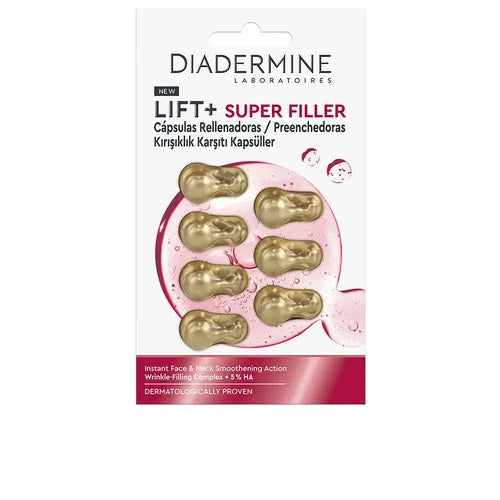 Diadermine Lift Super Filler Rellenador Alisante Rostro y Cuello Cápsulas 7 U