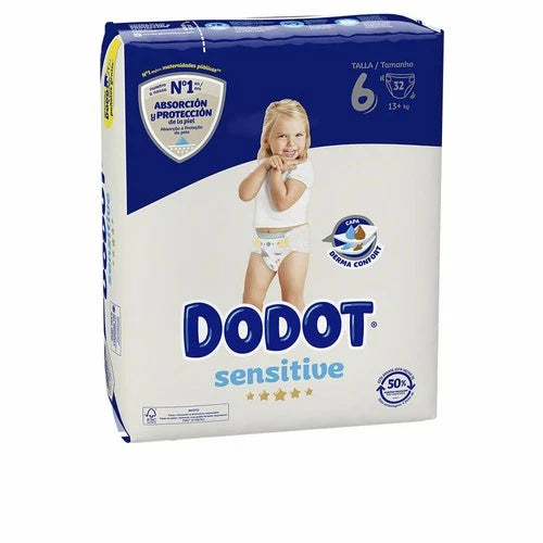 Dodot Sensitive Talla 6 Pañales 13 Kg 32 U