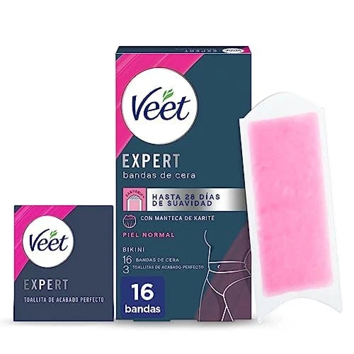 Veet Expert Bikini Bandas De Cera Depilatorias Piel Normal 16 U
