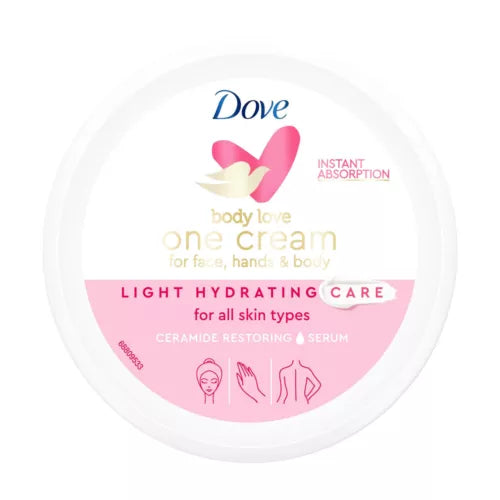 Dove Light Hydrating Cream Cara Cuerpo y Manos 250ml
