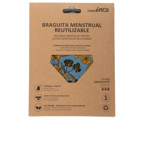 Inca Braguita Menstrual Absorción Super Flores Amarillas Talla Xs 1 U