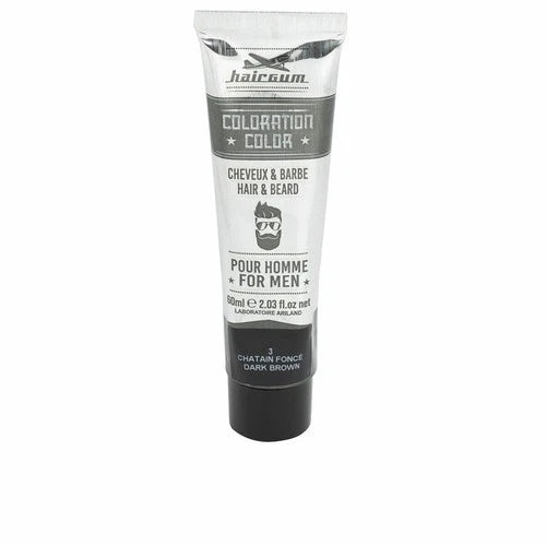 Hairgum Coloration Tinte Para Barba y Cabello 3-Castaño Oscuro 60g