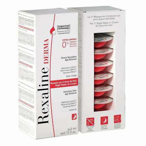 Rexaline Derma Night Mask-In-Cream 6 X 3ml
