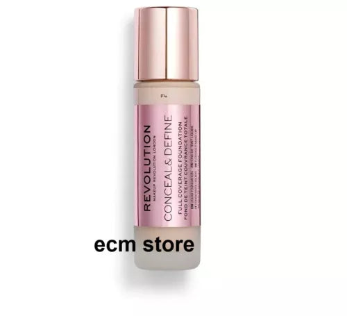 Revolution Make Up Conceal y Define Full Coverage Foundation F4 23ml