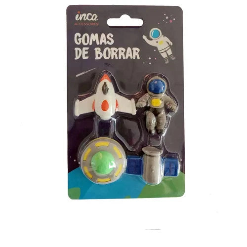 Inca Gomas De Borrar Espacio Lote 4 Piezas