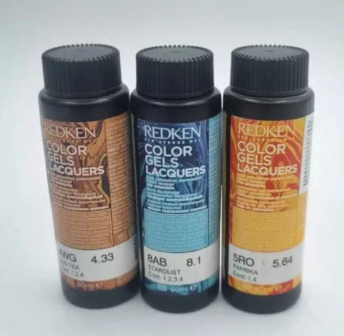 Redken Color Gels Lacquers 6cb-Amber Glaze 60ml X 3 U